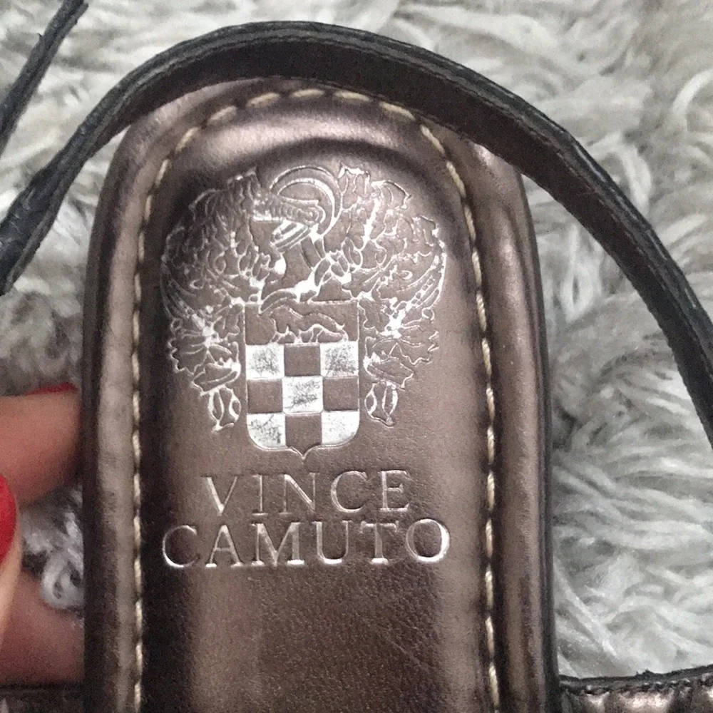 Vince Camuto Black Beaded Sandals Size 6.5